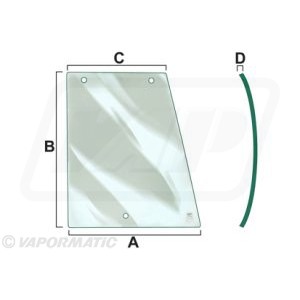 248718A1 Lewa szyba z boku Case  5120 5130 5140 5150 