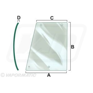 248719A1 Prawa szyba z boku Case  5120 5130 5140 5150 