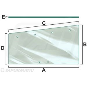 3123655R1 Prawa szyba z boku Case  384 484 584 684 784 884 385 485 585 685 785 885 